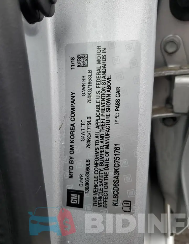 KL8CD6SA3KC751761 Photo# 12