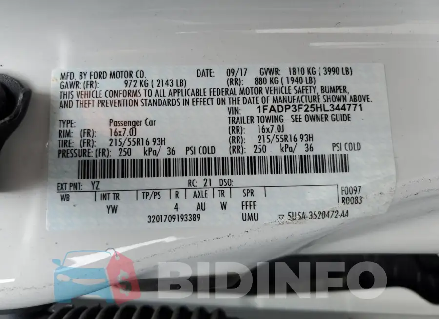 1FADP3F25HL344771 Photo# 12