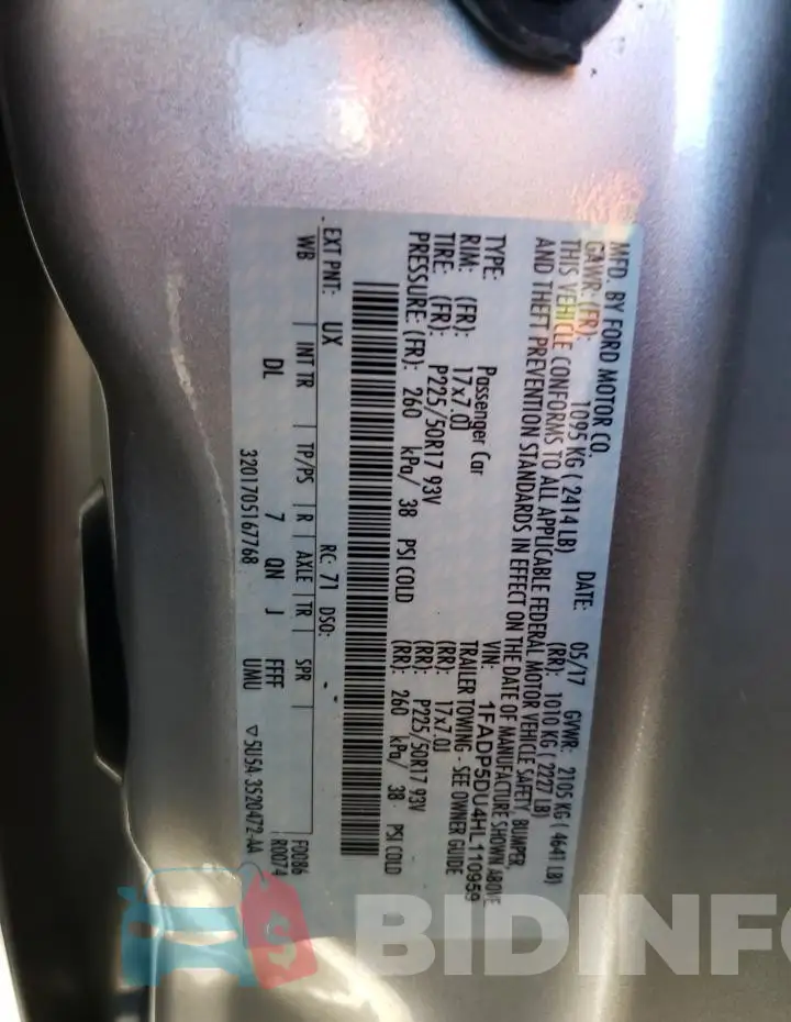 1FADP5DU4HL110959 Photo# 12