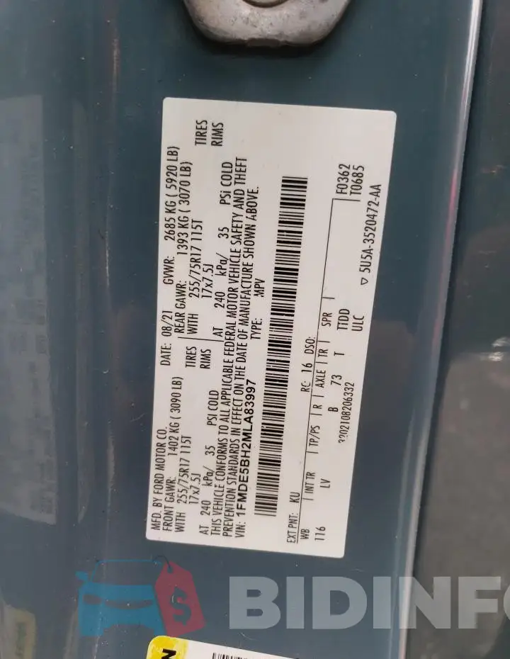 1FMDE5BH2MLA83997 Photo# 12
