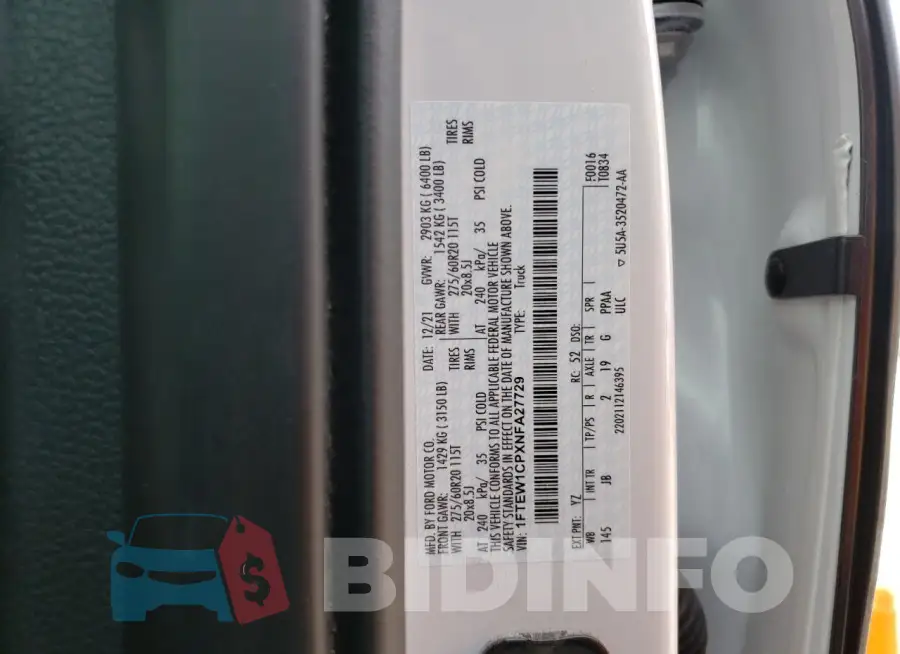 1FTEW1CPXNFA27729 Photo# 12