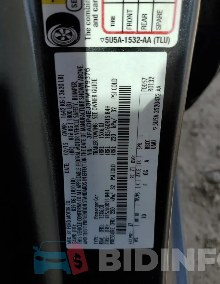3FADP4EJ3FM179376 Photo# 12