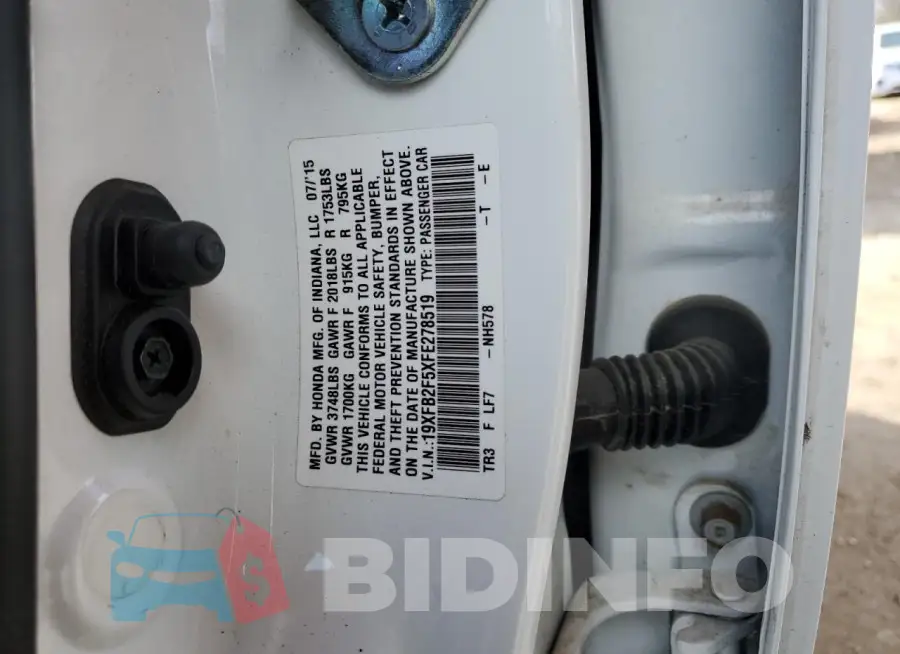19XFB2F5XFE278519 Photo# 12