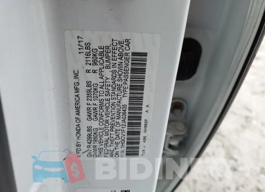 1HGCV1F12JA036435 Photo# 12