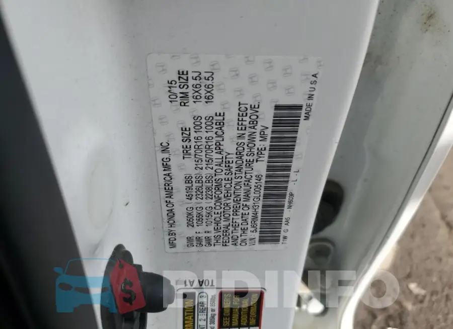 5J6RM4H31GL005146 Photo# 12