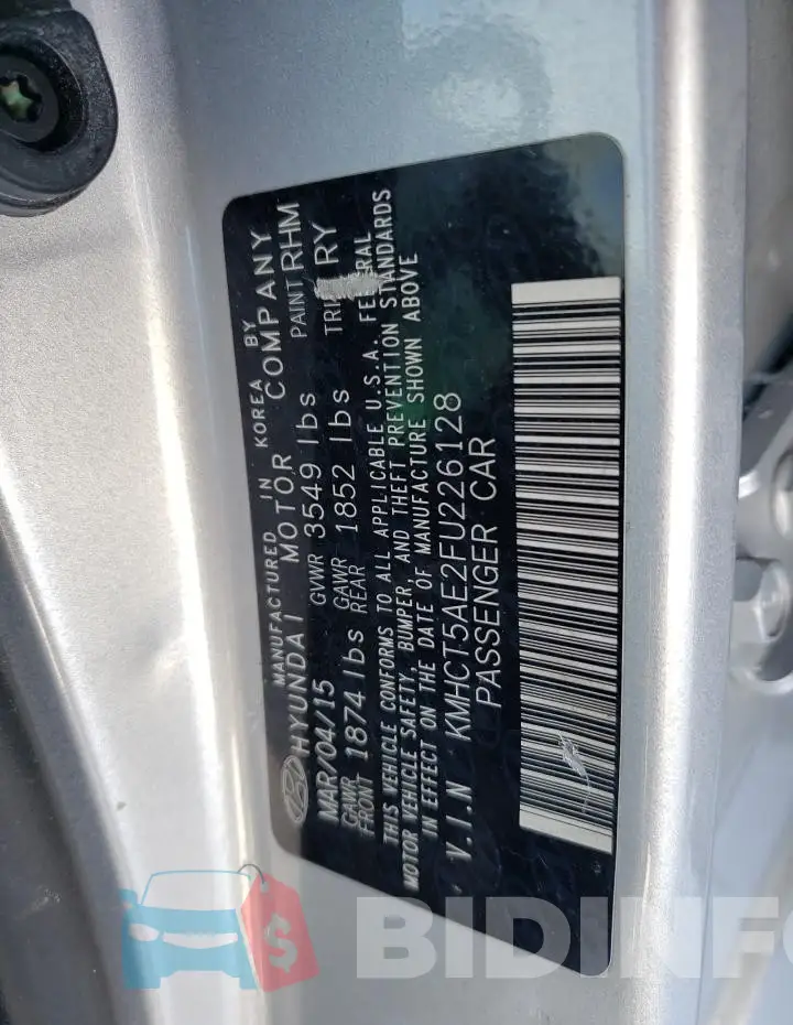 KMHCT5AE2FU226128 Photo# 13