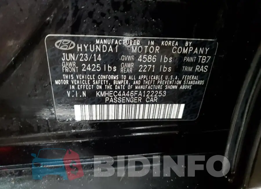 KMHEC4A46FA122253 Photo# 12