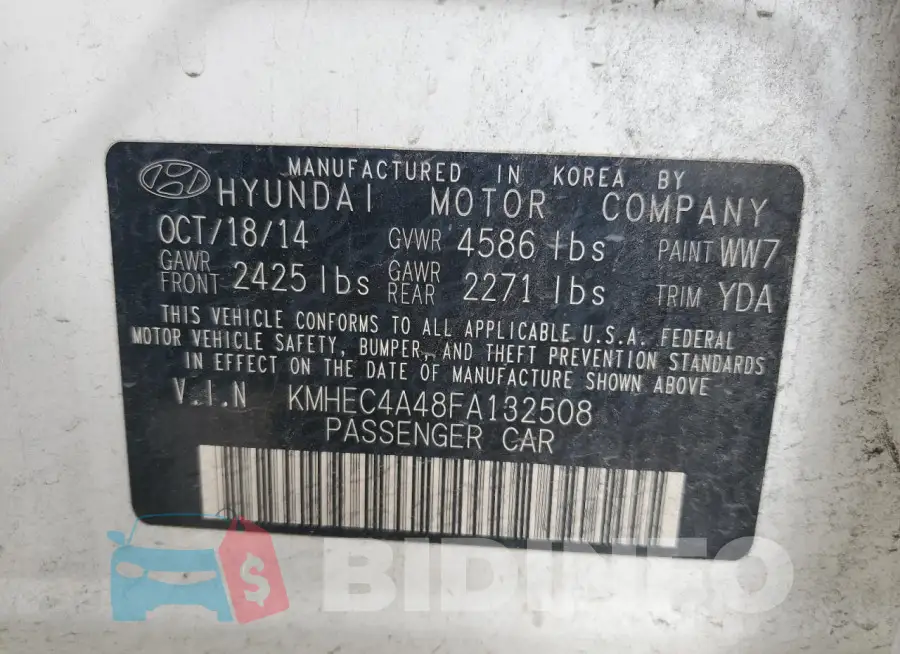 KMHEC4A48FA132508 Photo# 12