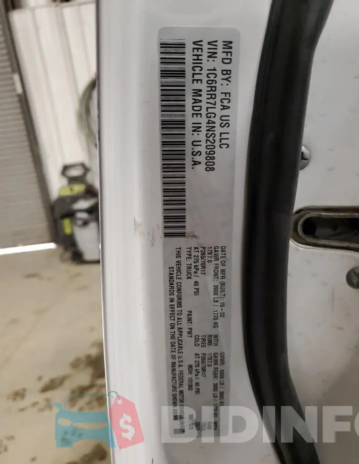 1C6RR7LG4NS209808 Photo# 12