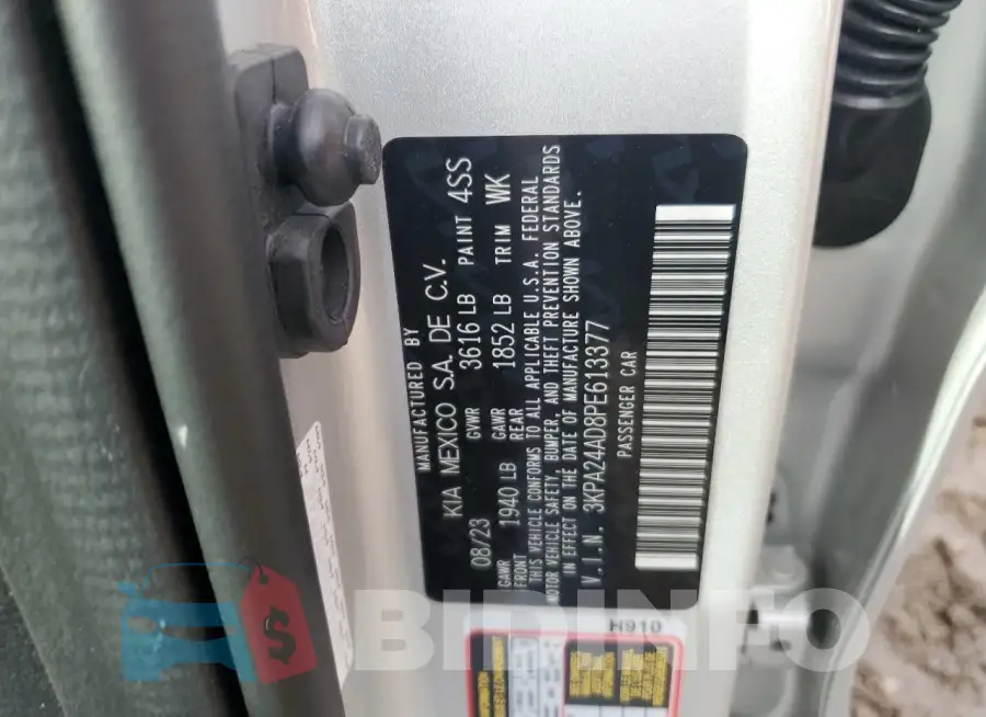 3KPA24AD8PE613377 Photo# 13