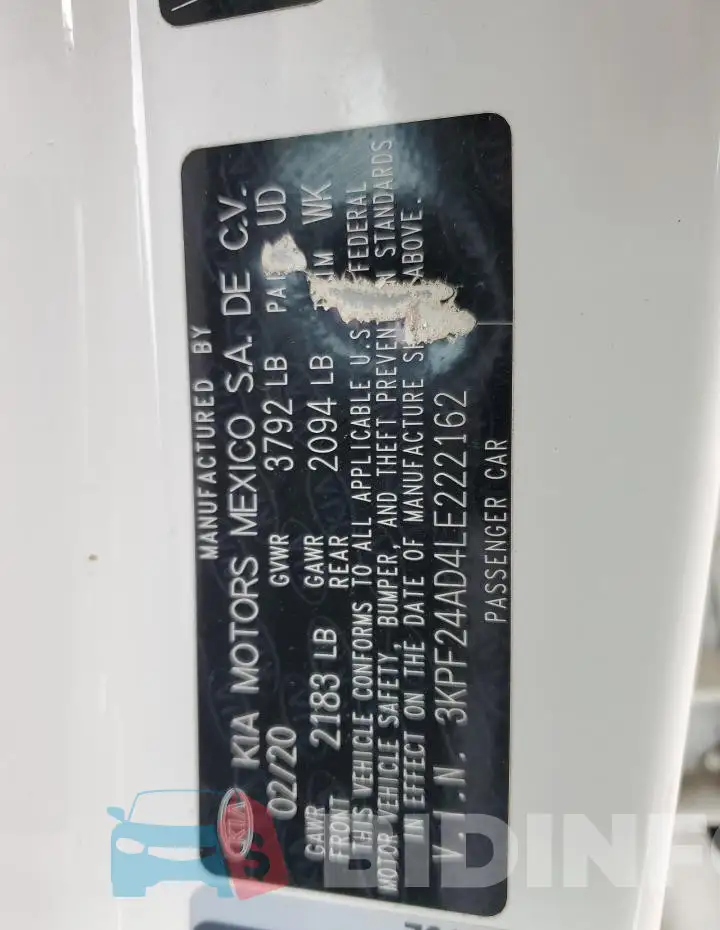 3KPF24AD4LE222162 Photo# 12