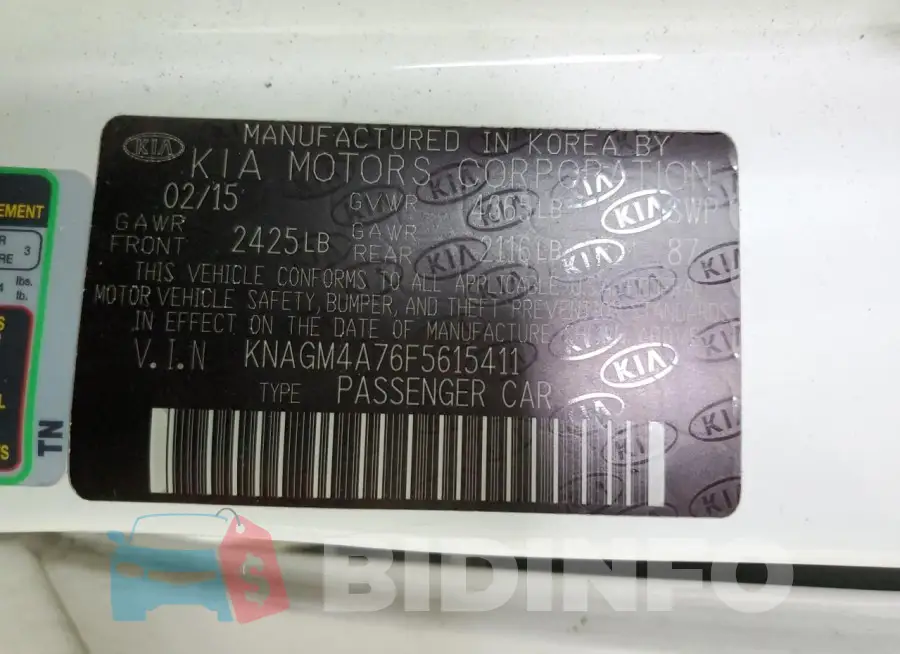 KNAGM4A76F5615411 Photo# 12