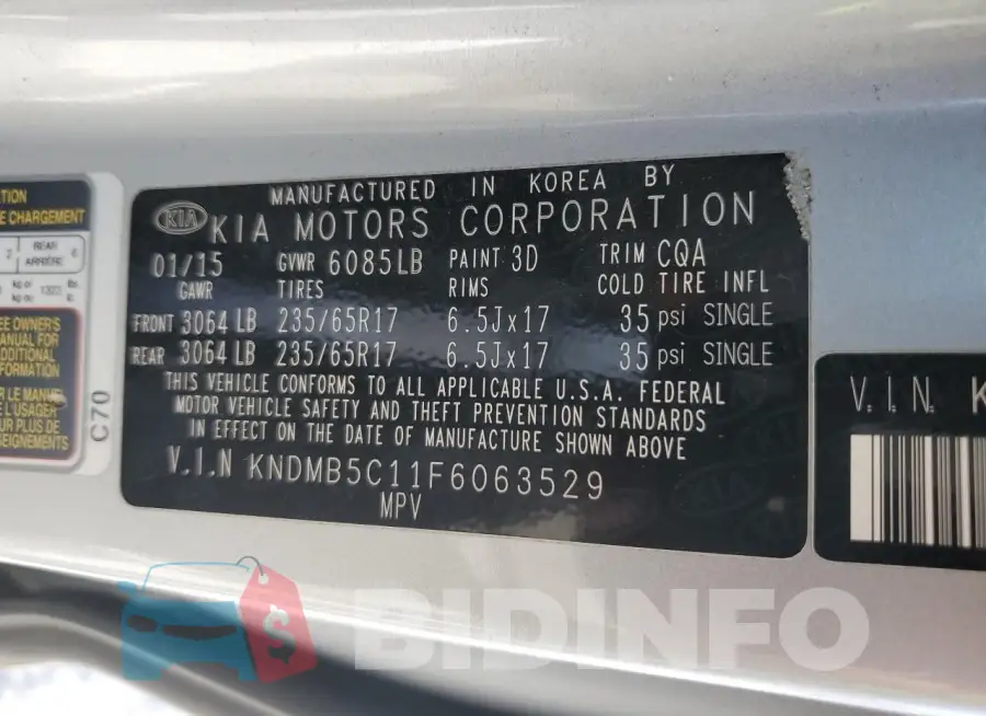 KNDMB5C11F6063529 Photo# 13