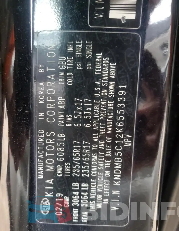 KNDMB5C12K6553391 Photo# 13