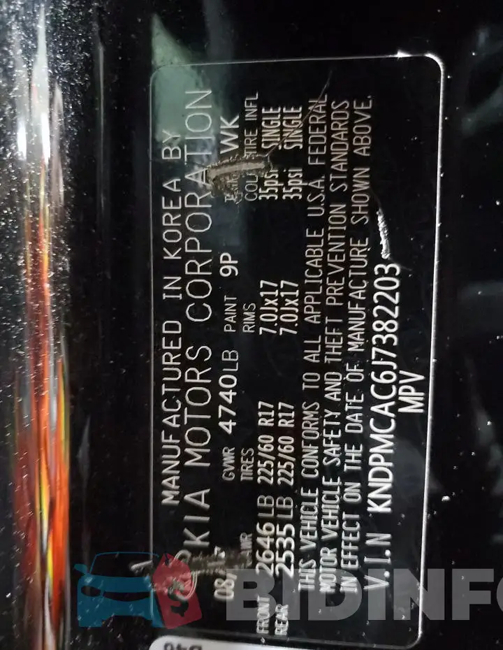 KNDPMCAC6J7382203 Photo# 12