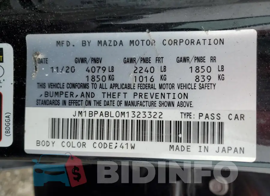 JM1BPABL0M1323322 Photo# 13