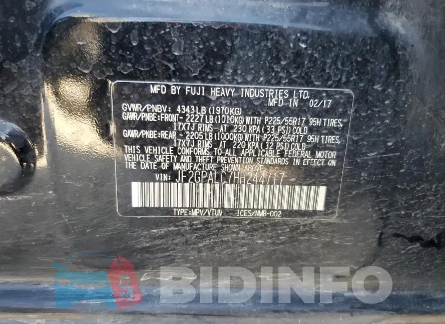 JF2GPALC7HH244717 Photo# 12