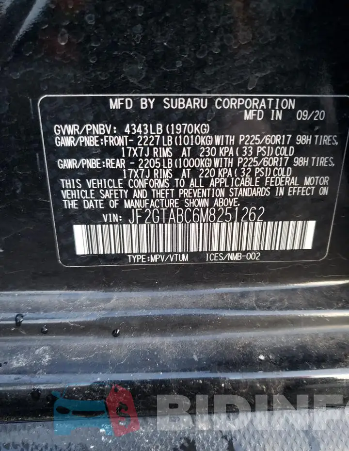 JF2GTABC6M8251262 Photo# 12