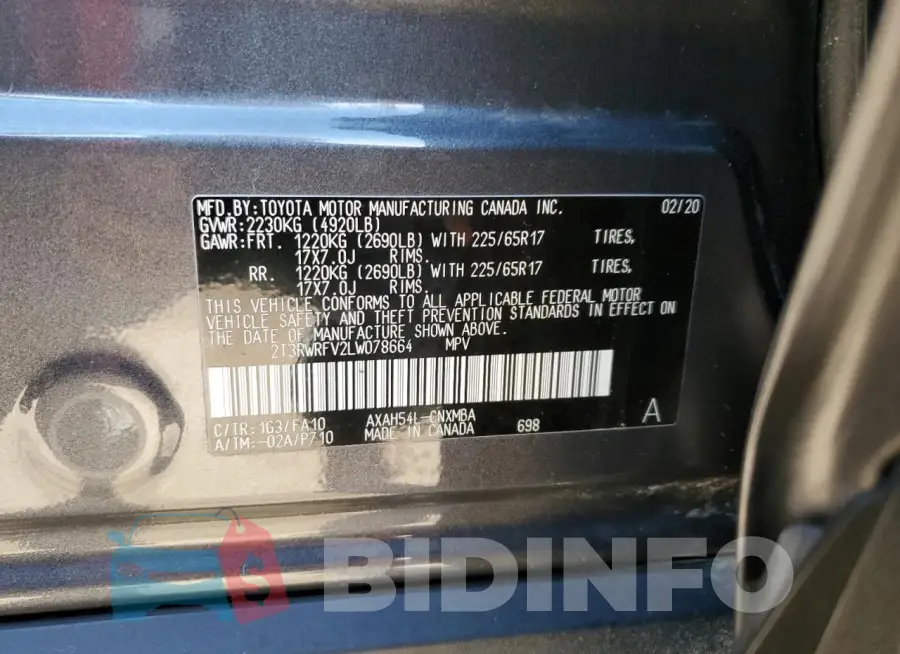 2T3RWRFV2LW078664 Photo# 13