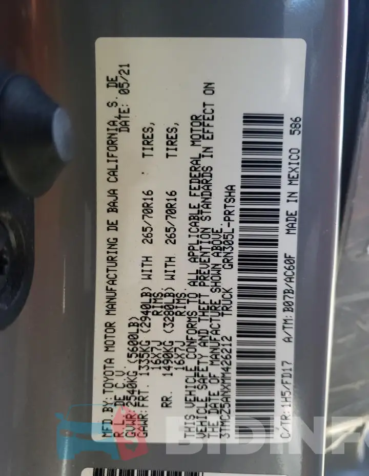 3TMCZ5ANXMM426212 Photo# 12