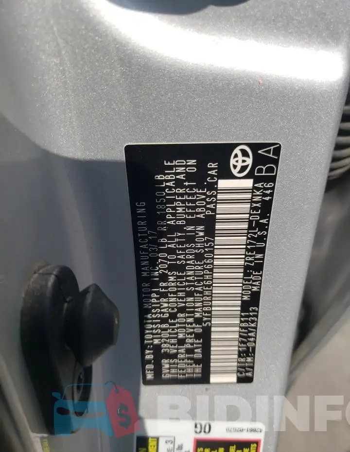 5YFBURHE6HP660157 Photo# 12