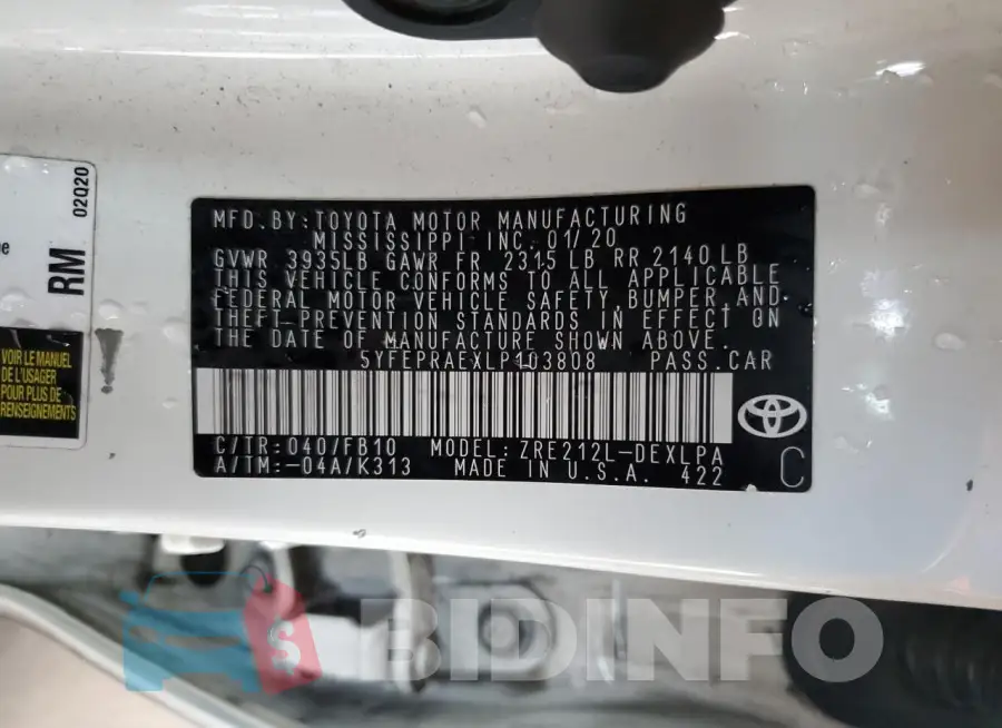 5YFEPRAEXLP103808 Photo# 12
