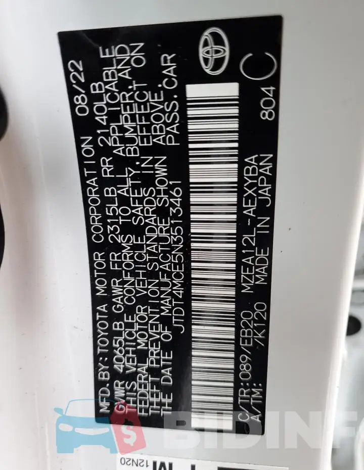 JTDT4MCE5N3513461 Photo# 13