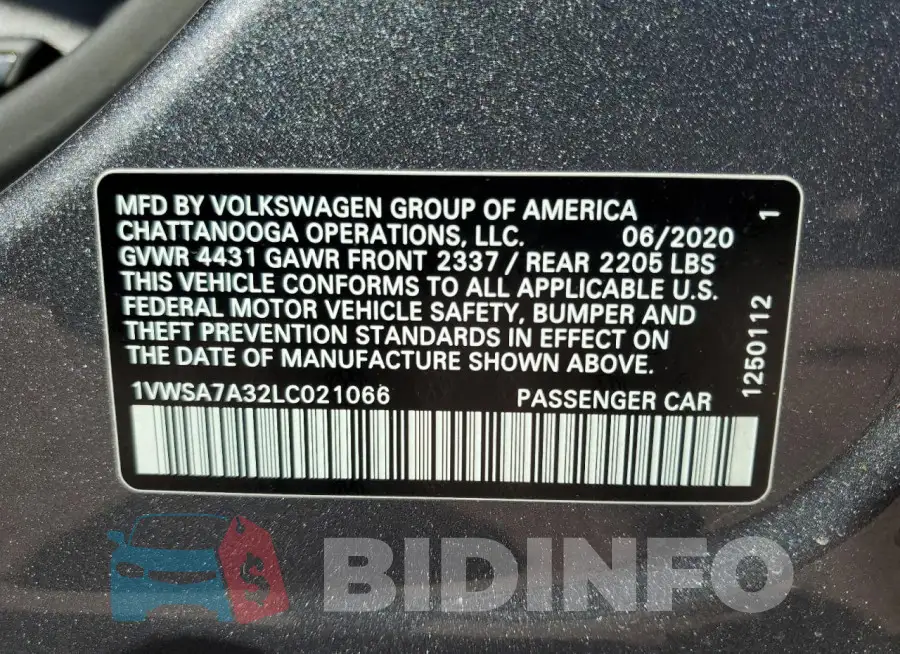 1VWSA7A32LC021066 Photo# 12