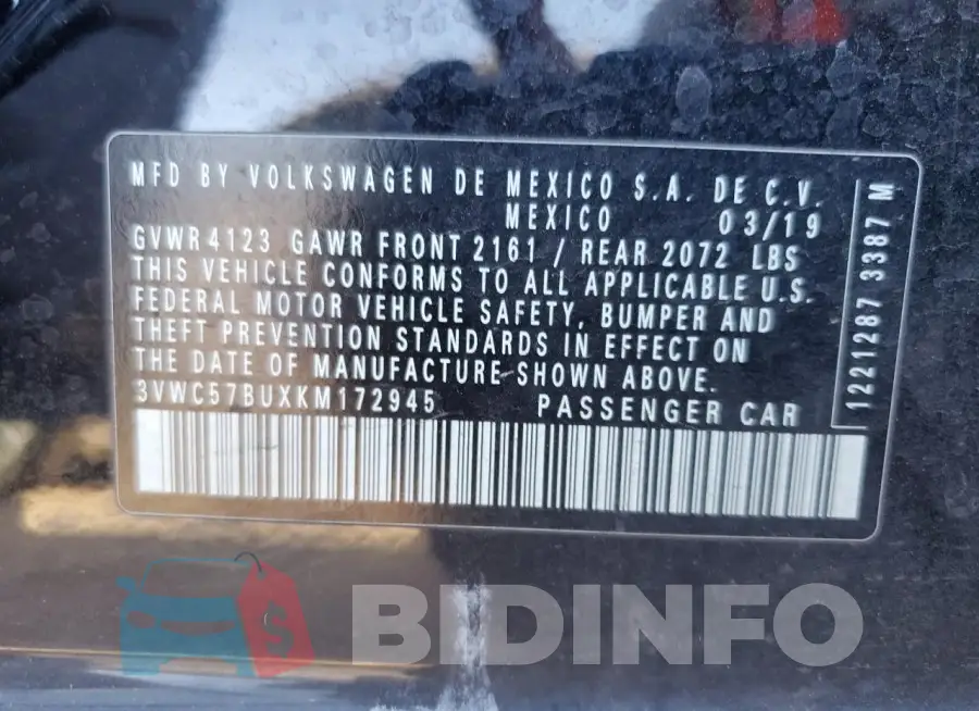 3VWC57BUXKM172945 Photo# 12