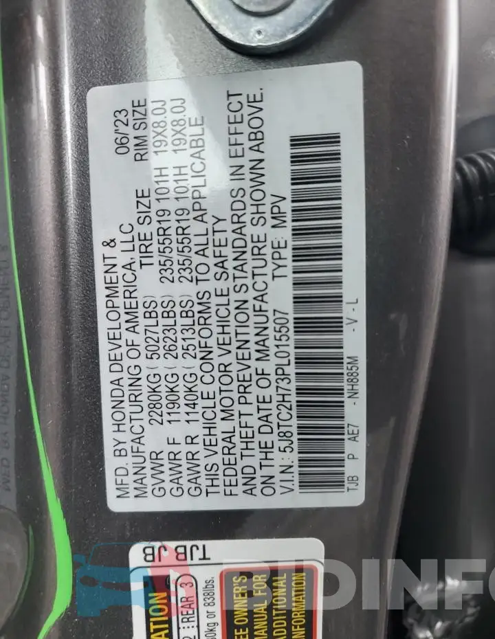 5J8TC2H73PL015507 Photo# 13