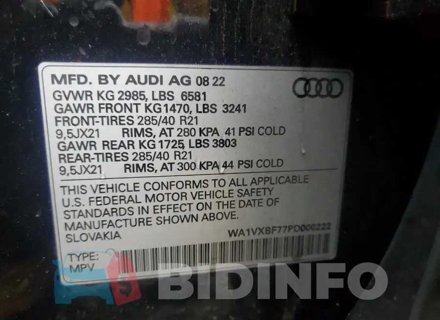 WA1VXBF77PD000222 Photo# 13