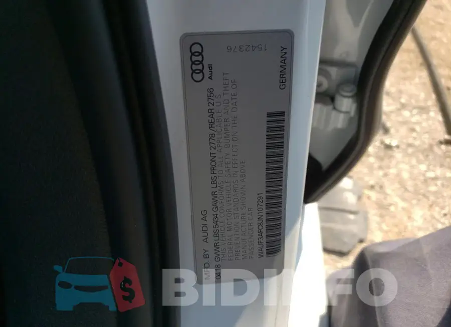 WAUF3AFC8JN107291 Photo# 12
