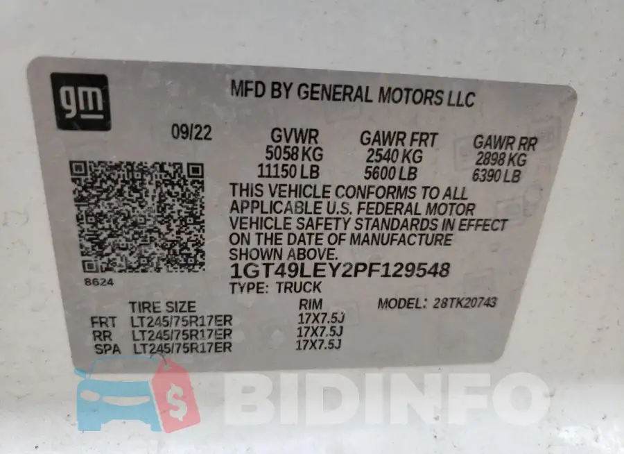 1GT49LEY2PF129548 Photo# 13