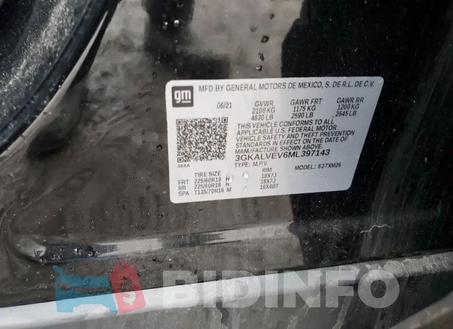 3GKALVEV6ML397143 Photo# 14