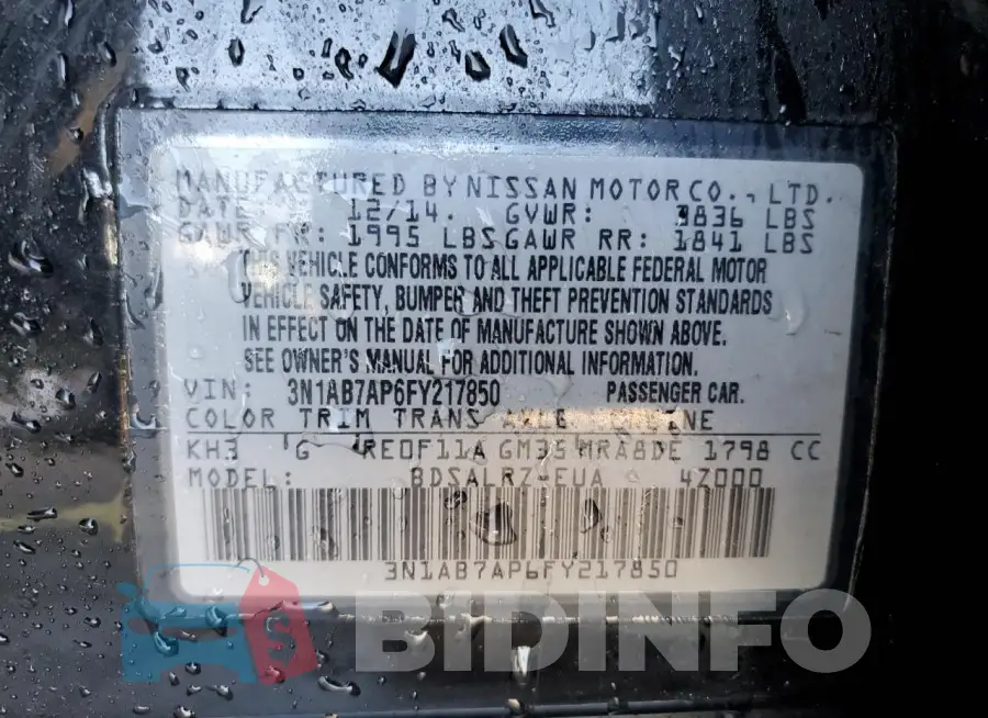 3N1AB7AP6FY217850 Photo# 12