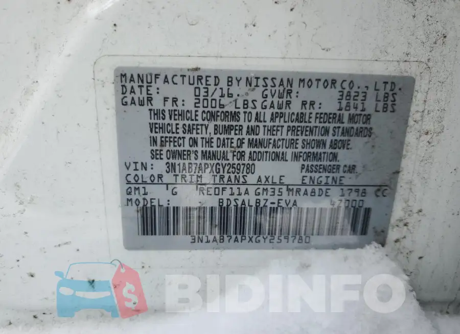 3N1AB7APXGY259780 Photo# 13