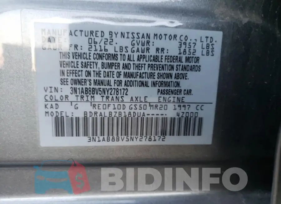 3N1AB8BV5NY278172 Photo# 12