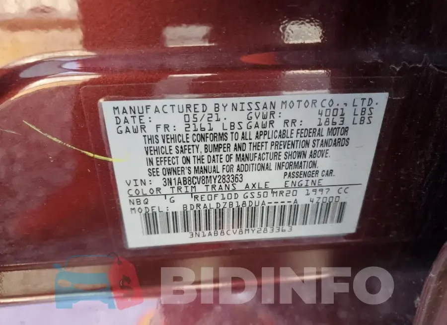 3N1AB8CV8MY283363 Photo# 12
