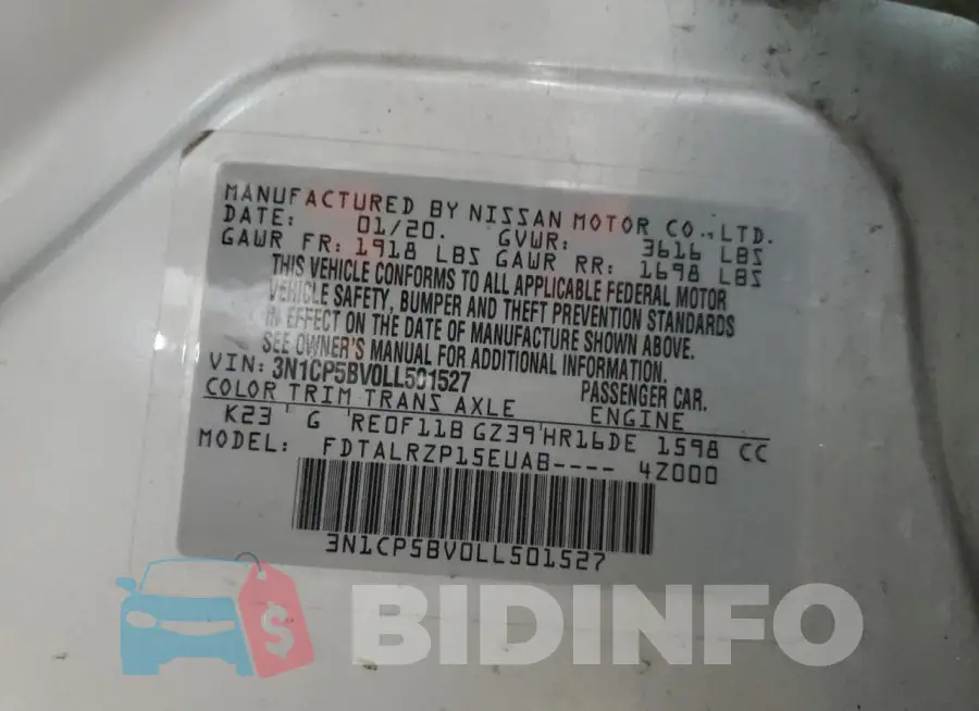 3N1CP5BV0LL501527 Photo# 13