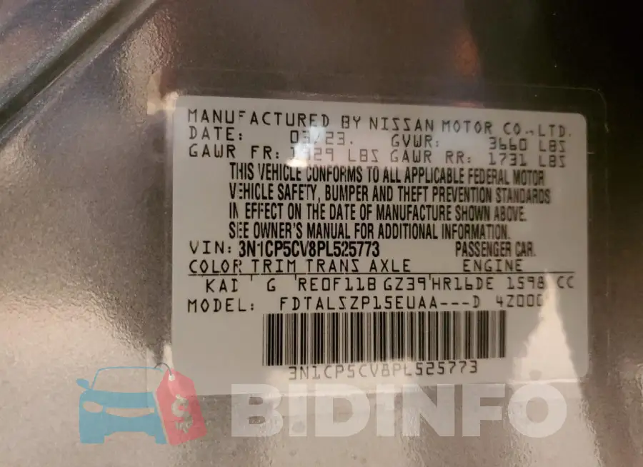 3N1CP5CV8PL525773 Photo# 14