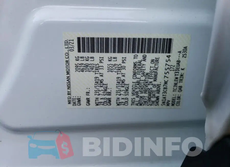 5N1AT3CB7MC755754 Photo# 13