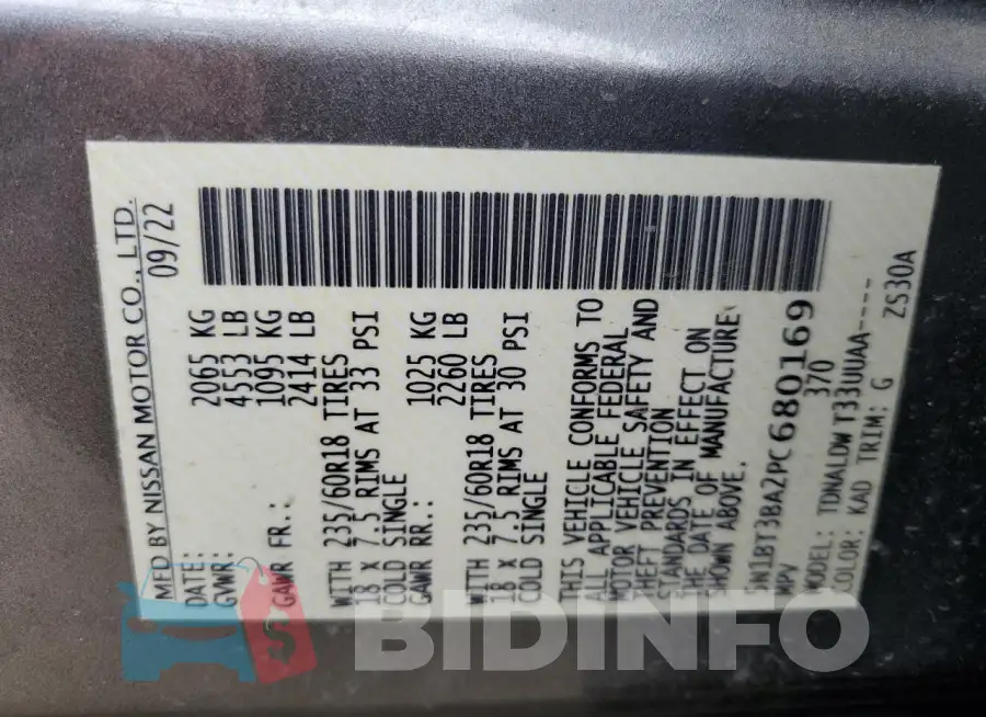 5N1BT3BA2PC680169 Photo# 12
