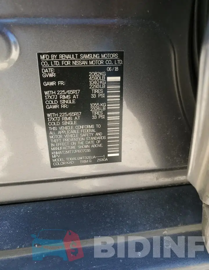 KNMAT2MT7JP607016 Photo# 14