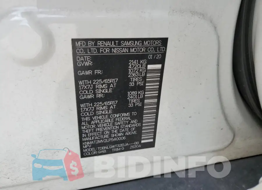 KNMAT2MV2LP540006 Photo# 12