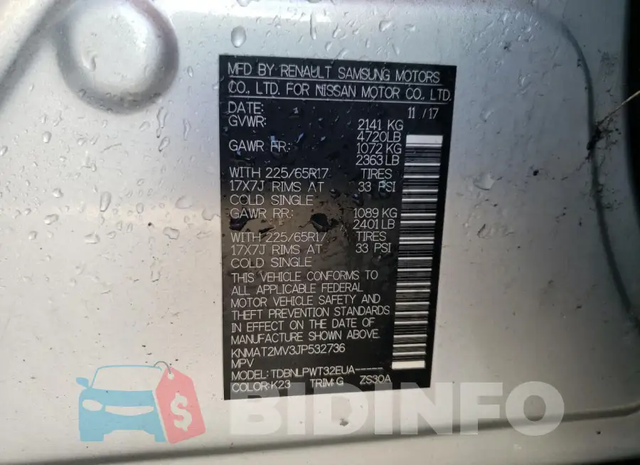 KNMAT2MV3JP532736 Photo# 13