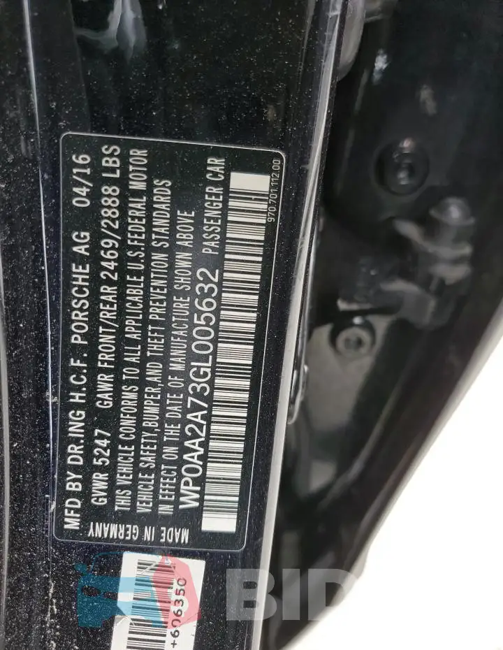 WP0AA2A73GL005632 Photo# 13