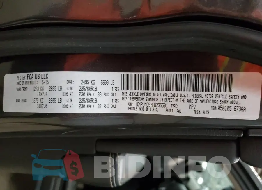 1C4PJMDS7FW735501 Photo# 12