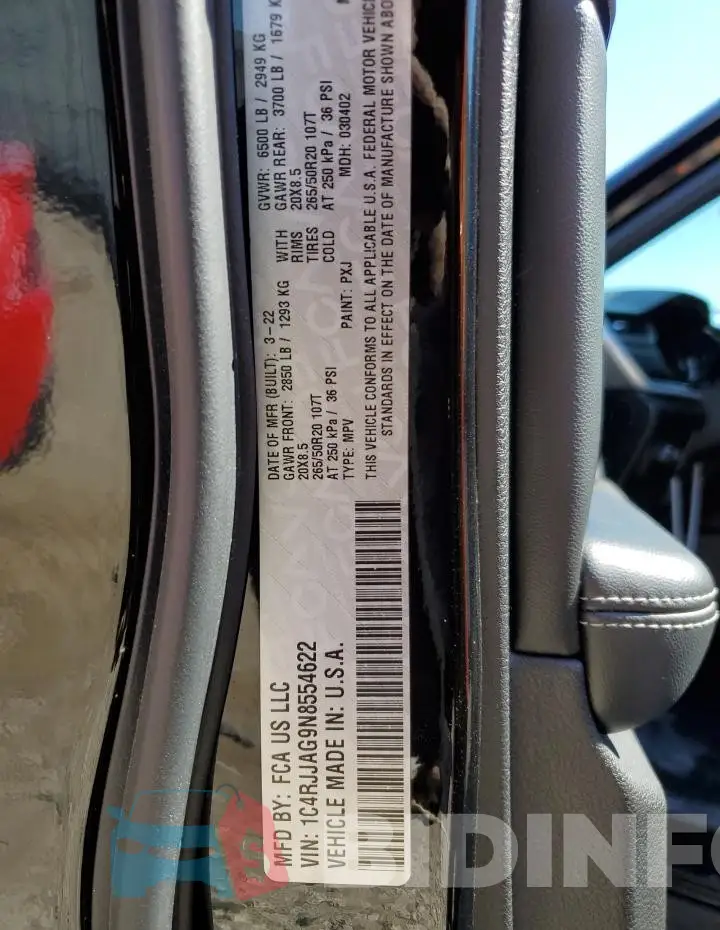 1C4RJJAG9N8554622 Photo# 14