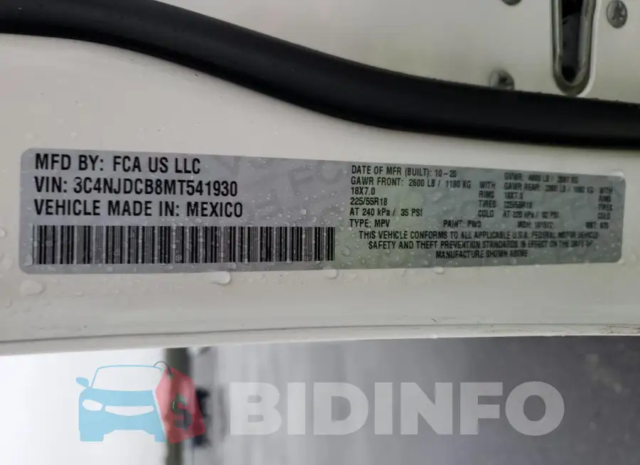 3C4NJDCB8MT541930 Photo# 13