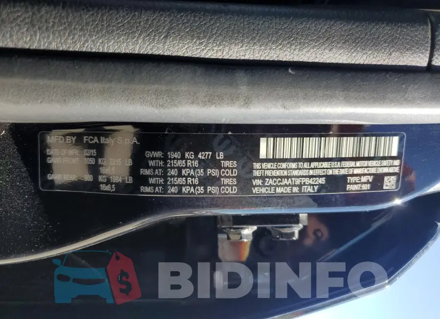 ZACCJAAT9FPB42245 Photo# 12
